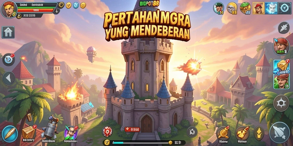 Tampilan menarik dari gameplay seru Tower Defense