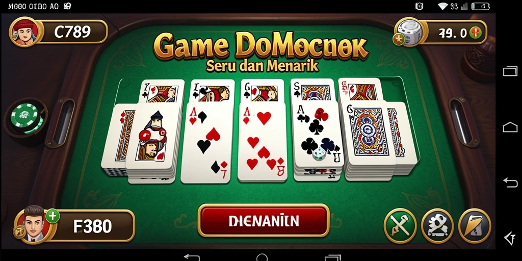 Tangkapan layar epic dari gameplay C789 memperlihatkan suasana seru bermain Domino.