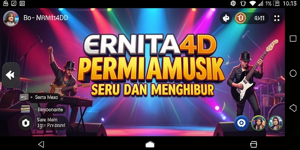 Tampilan gameplay interaktif dalam ERNITA4D yang penuh warna.