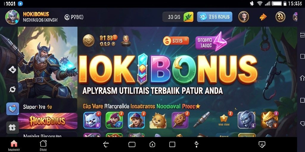 Tampilan luar HOKIBONUS dengan fitur-fitur utilitas yang menarik.
