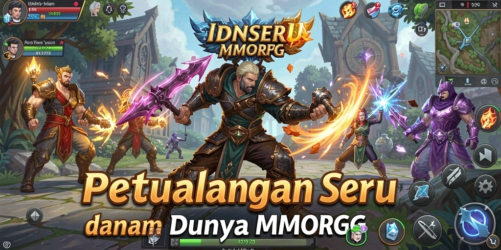 Tampilan gameplay menarik dari IDNSERU menunjukkan pertempuran seru dan eksplorasi dunia.