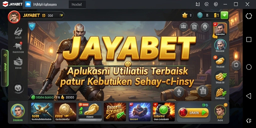 Tampilan antarmuka utama JAYABET yang intuitif dan menarik.