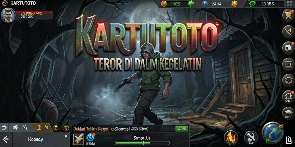 Gameplay KARTUTOTO menampilkan momen-momen menegangkan dan menyeramkan.