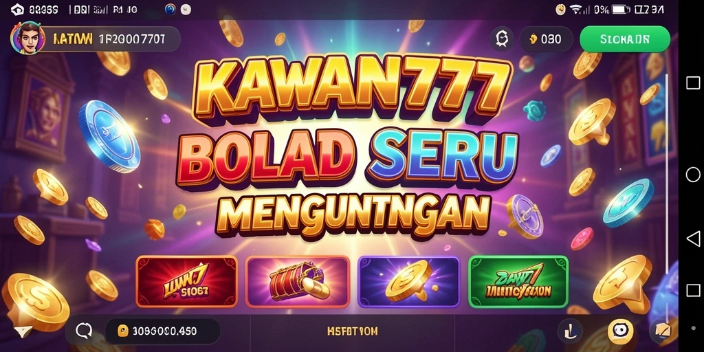 Tampilan gameplay Slot KAWAN777 yang penuh warna dan menarik.