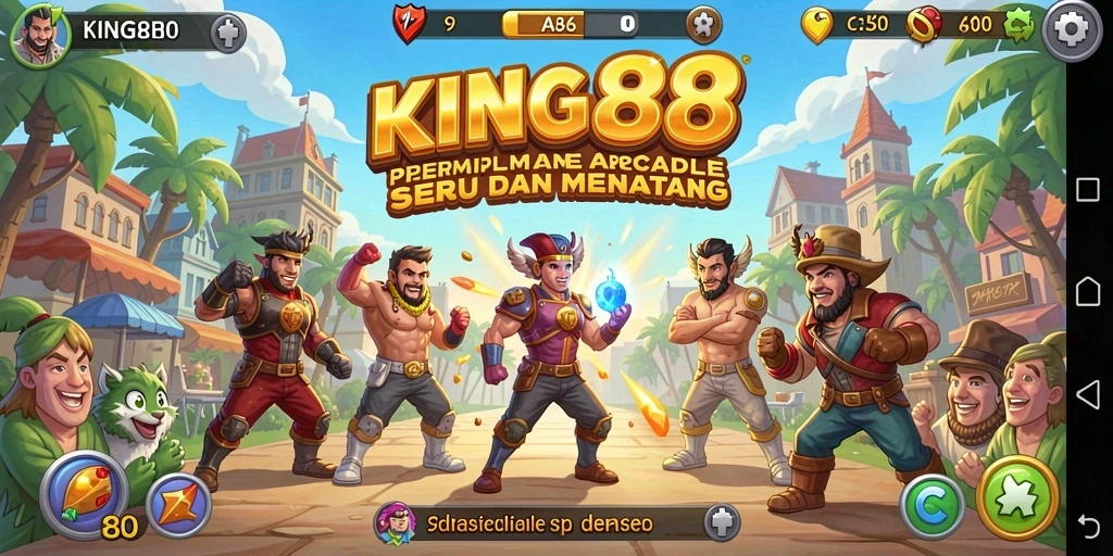Tampilan gameplay seru KING88 dengan aksi cepat dan tantangan menarik.