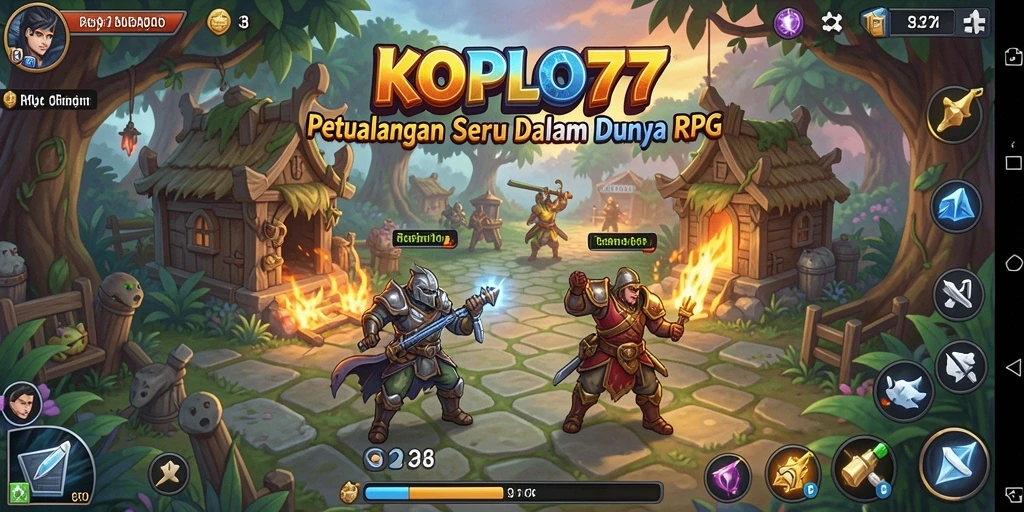Tangkapan layar menunjukkan aksi pertarungan seru di dalam KOPLO77.