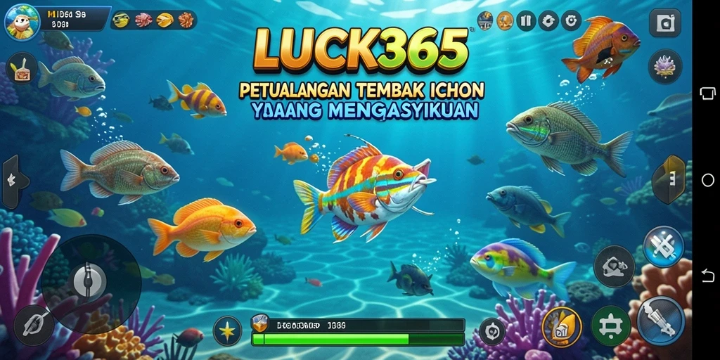 Tampilan gameplay menarik di LUCK365 dengan aksi menangkap ikan.