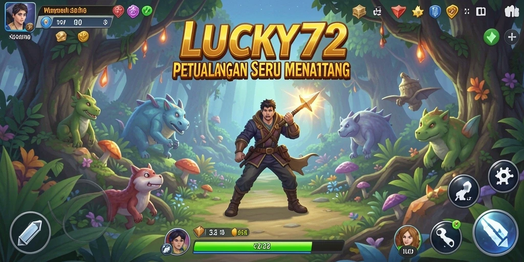 Tangkapan layar permainan LUCKY72 yang menampilkan petualangan seru.