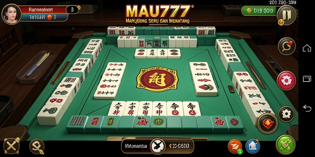 Tampilan permainan MAU777 dengan ubin Mahjong yang menantang.