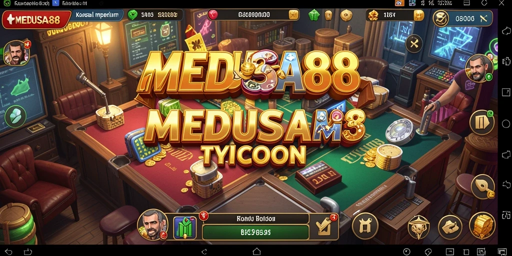 Screenshot MEDUSA88 menampilkan momen epik dari gameplay Tycoon.