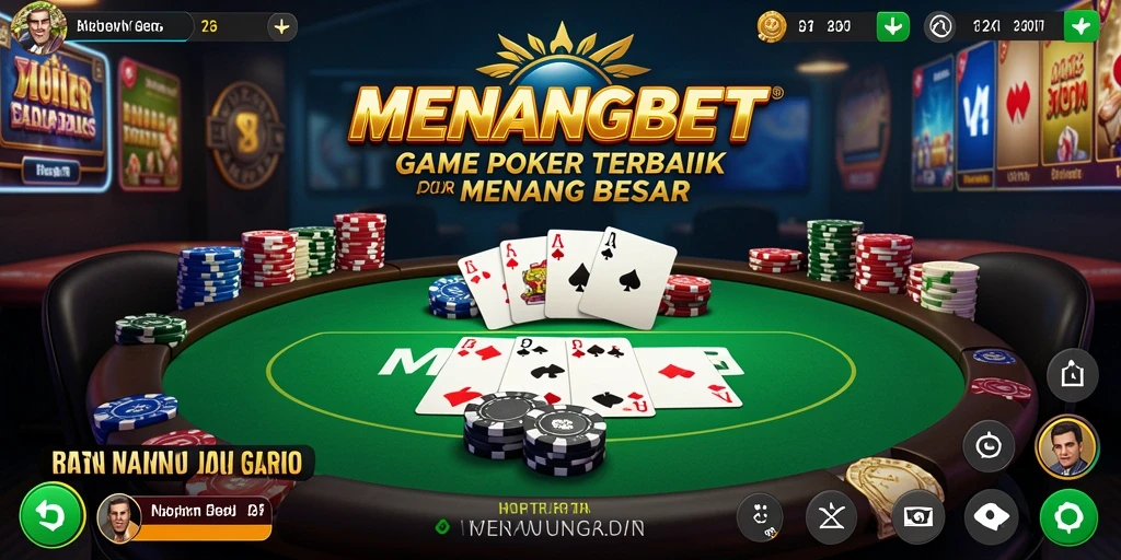 Tampilan menarik dari gameplay Poker di MENANGBET.