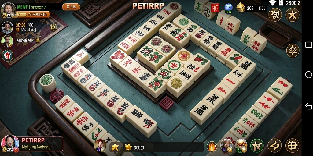 Tampilan gameplay seru dari permainan Mahjong PETIRRP.