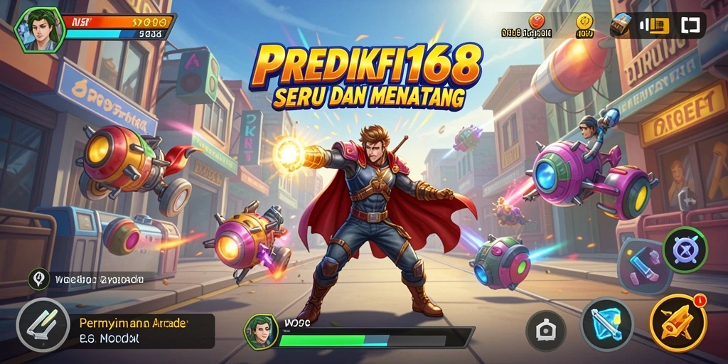 Screenshot utama PREDIKSI168 menampilkan gameplay menarik dengan karakter beraksi.