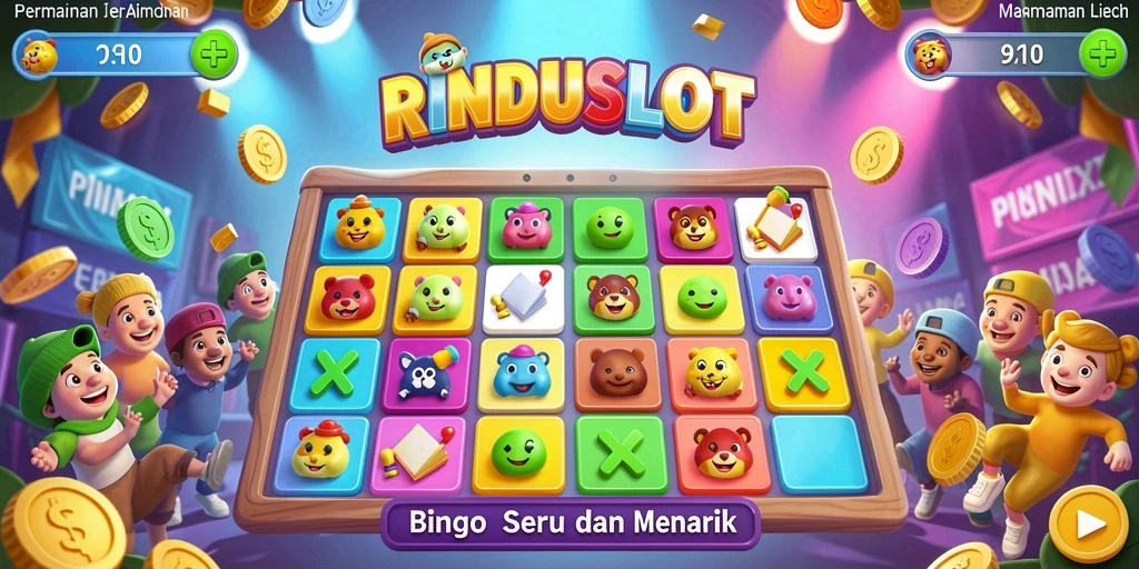 Tampilan gameplay seru di RINDUSLOT dengan suasana Bingo yang mendebarkan.