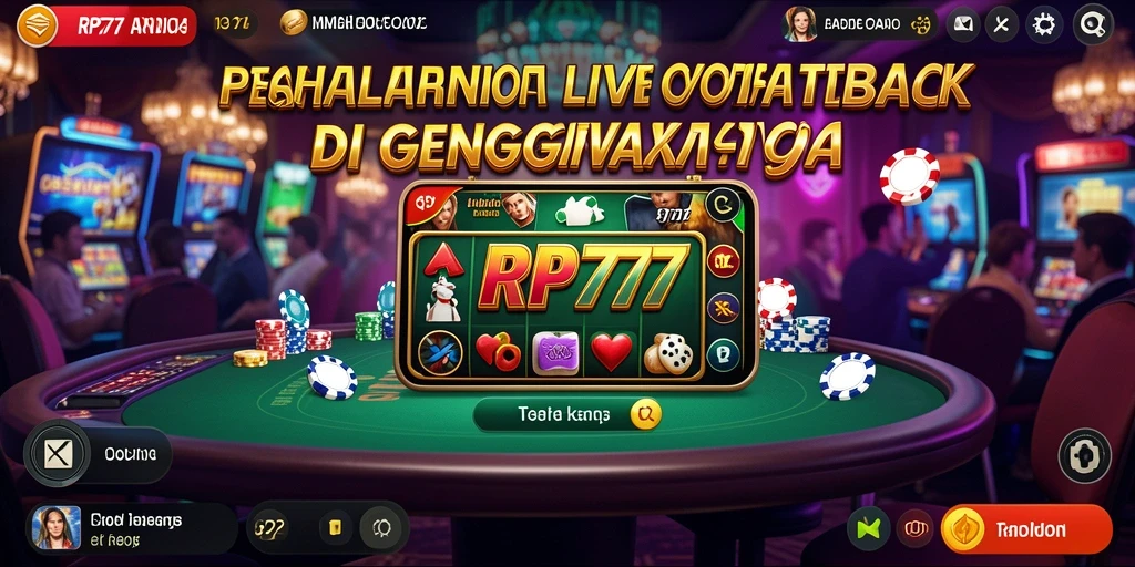 Tampilan gameplay Live Casino yang mendebarkan dari RP777 dengan dealer langsung.