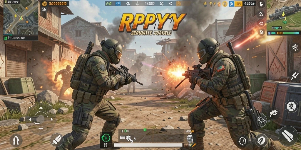 Gameplay seru dan menegangkan di RPYYY Battle Royale.