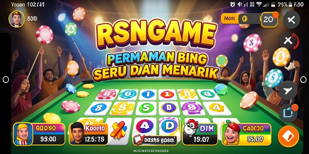 Tampilan screenshot RSNGAME menunjukkan gameplay Bingo yang seru dan interaktif.