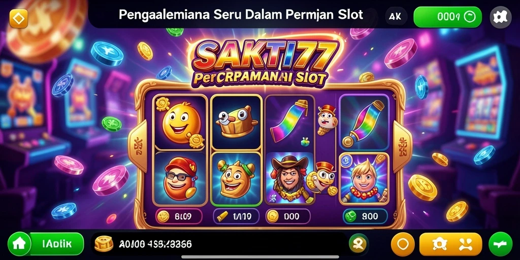 Tampilan menarik dari gameplay SAKTI77 yang penuh warna.