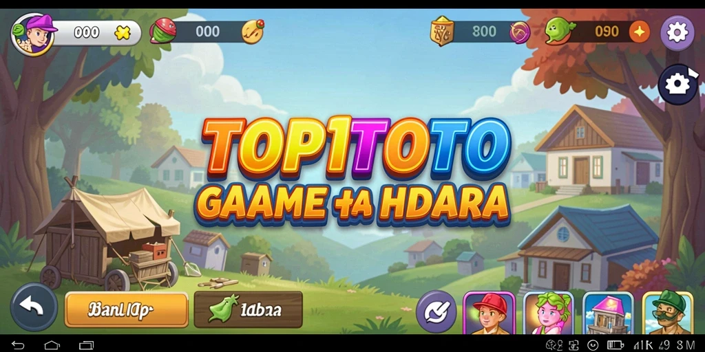 Tampilan gameplay menarik dari TOP1TOTO yang penuh warna.