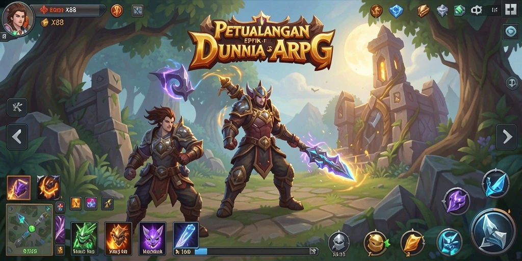 Tampilan gameplay menarik dalam X88 yang penuh aksi ARPG.